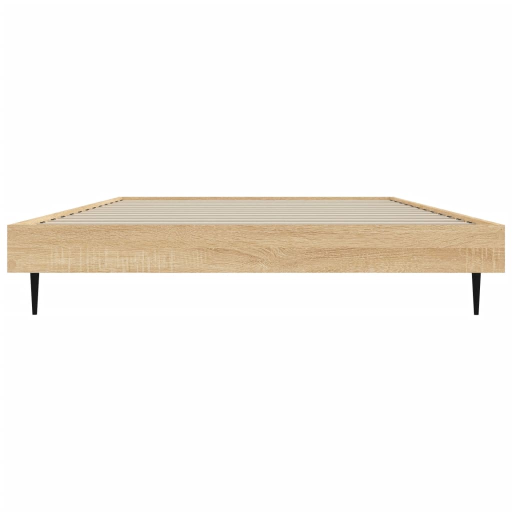 Bedframe Bewerkt Hout Kleurig Sonoma Eiken 100 x 200 cm