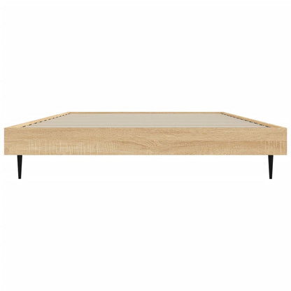 Bedframe Bewerkt Hout Kleurig Sonoma Eiken 100 x 200 cm