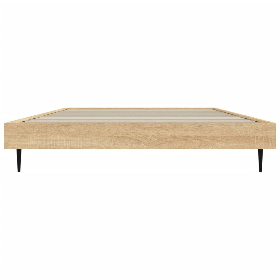 Bedframe Bewerkt Hout Kleurig Sonoma Eiken 100 x 200 cm