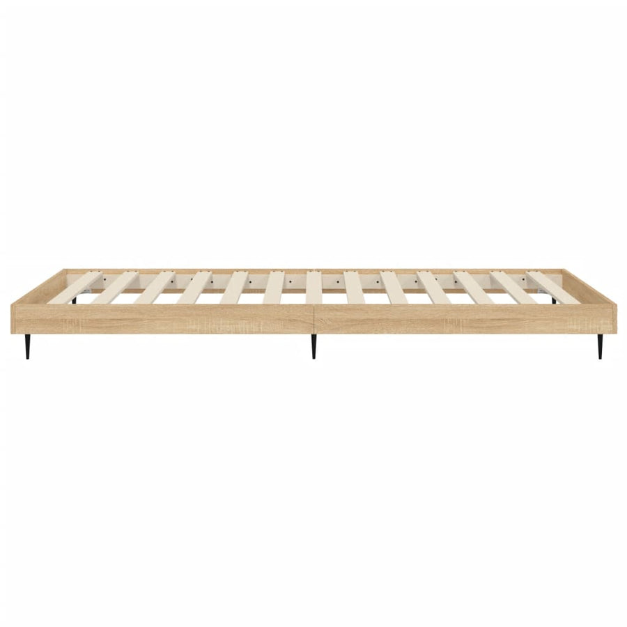 Bedframe Bewerkt Hout Kleurig Sonoma Eiken 100 x 200 cm