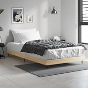 Bed frame without mattress wood Sonoma oak colored 100x200 cm