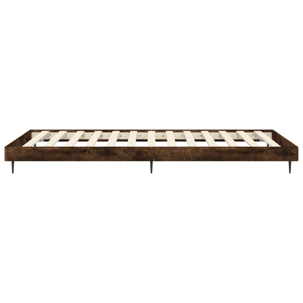 Bedframe Bewerkt Hout Kleurig Gerookt Eiken 100 x 200 cm