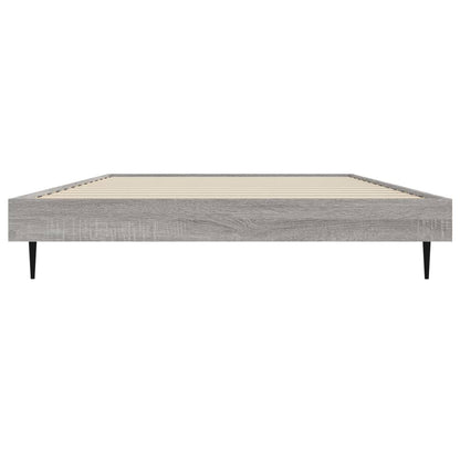 Bedframe Bewerkt Hout Eikenkleurig Grijs Sonoma 100 x 200 cm
