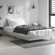 Bed frame carved wood grey Sonoma oak 100x200 cm