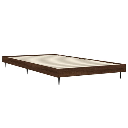 Bedframe Bewerkt Hout Bruin Eikenkleur 100 x 200 cm