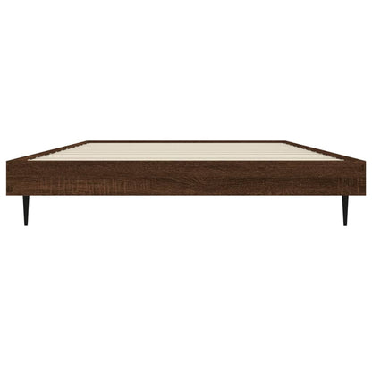Bedframe Bewerkt Hout Bruin Eikenkleur 100 x 200 cm