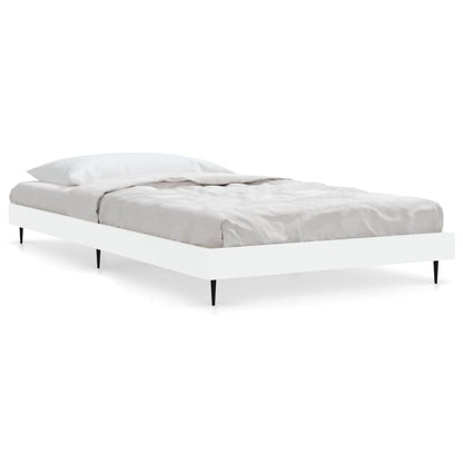 Bedframe Bewerkt Hout Wit 90 x 200 cm