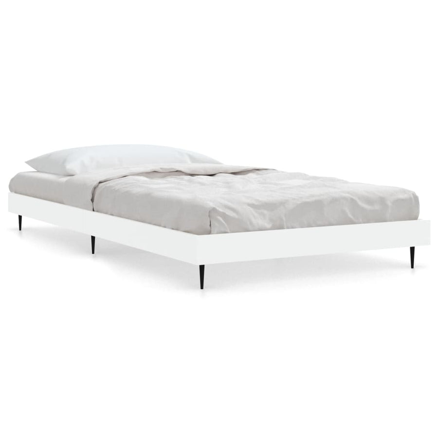 Bedframe Bewerkt Hout Wit 90 x 200 cm