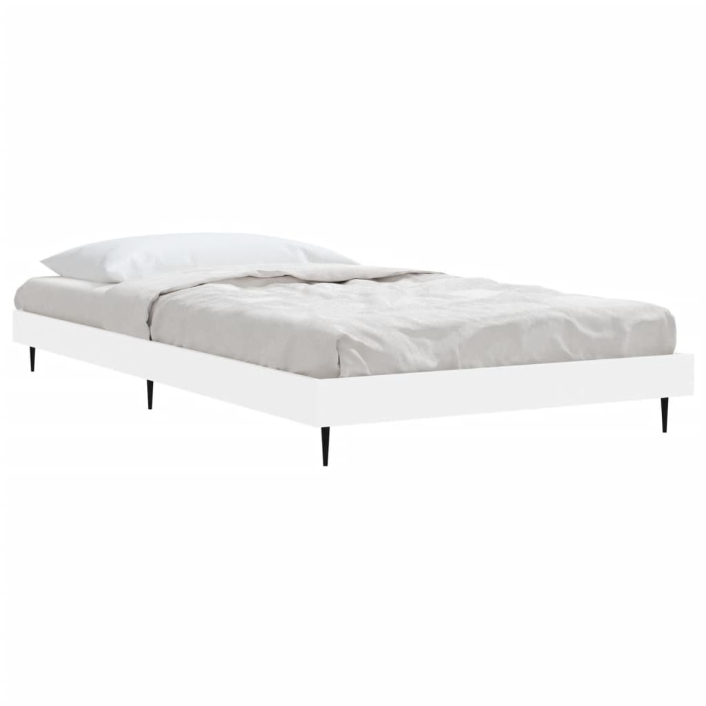 Bedframe Bewerkt Hout Wit 90 x 200 cm