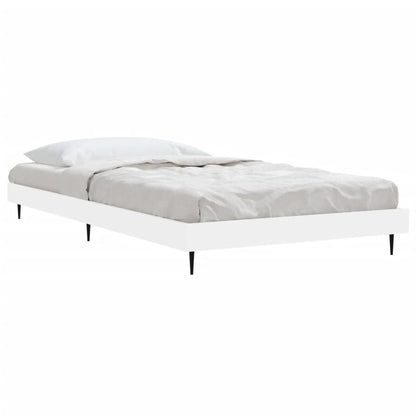 Bedframe Bewerkt Hout Wit 90 x 200 cm
