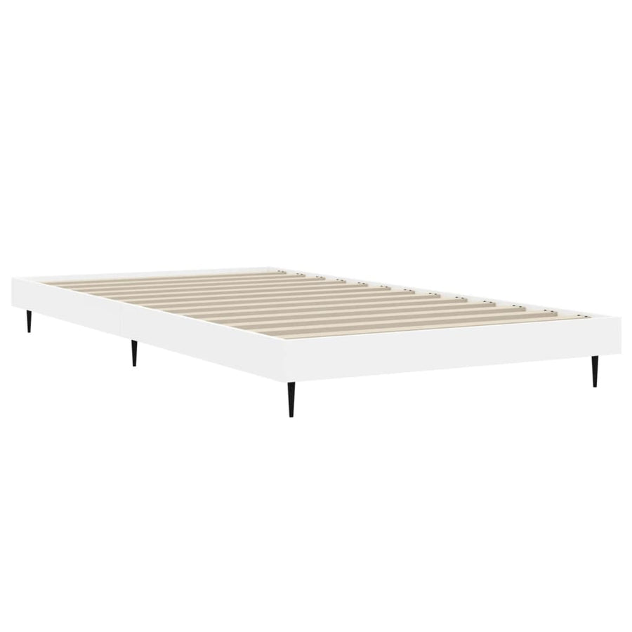 Bedframe Bewerkt Hout Wit 90 x 200 cm
