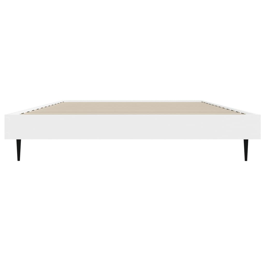 Bedframe Bewerkt Hout Wit 90 x 200 cm