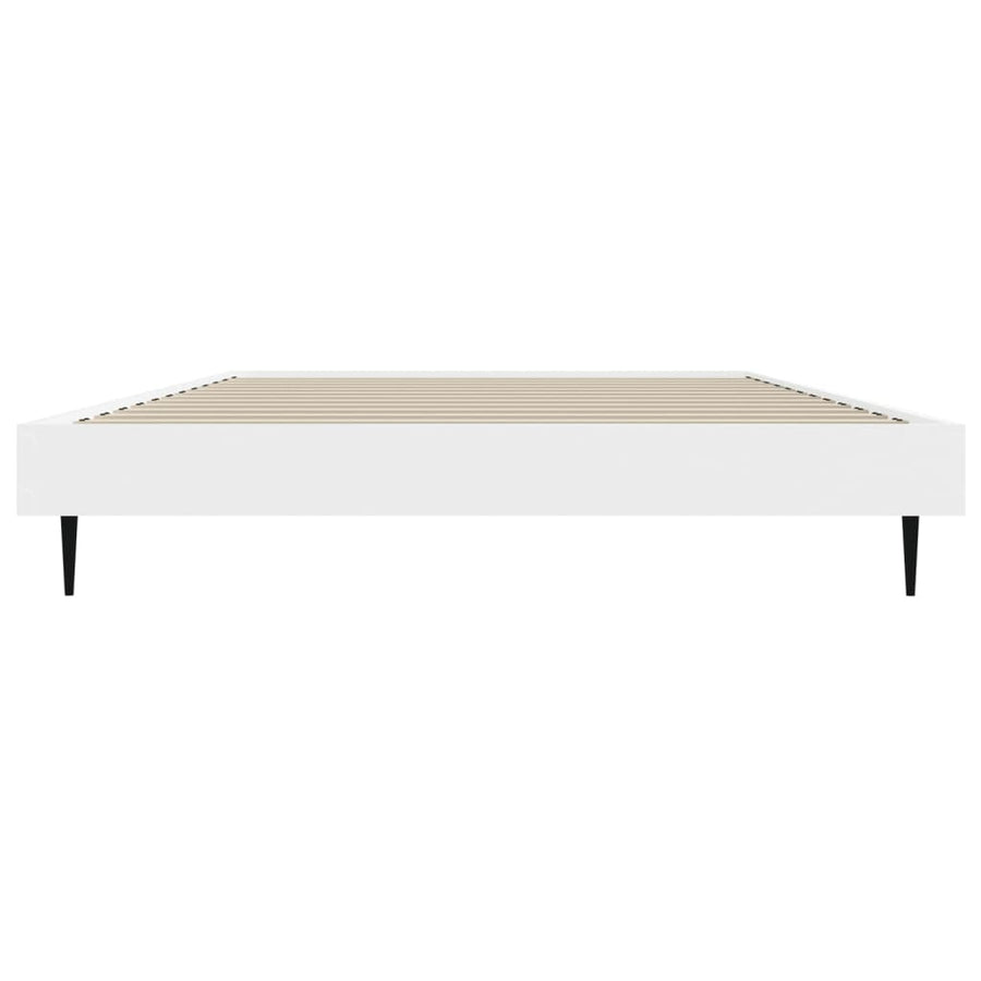 Bedframe Bewerkt Hout Wit 90 x 200 cm