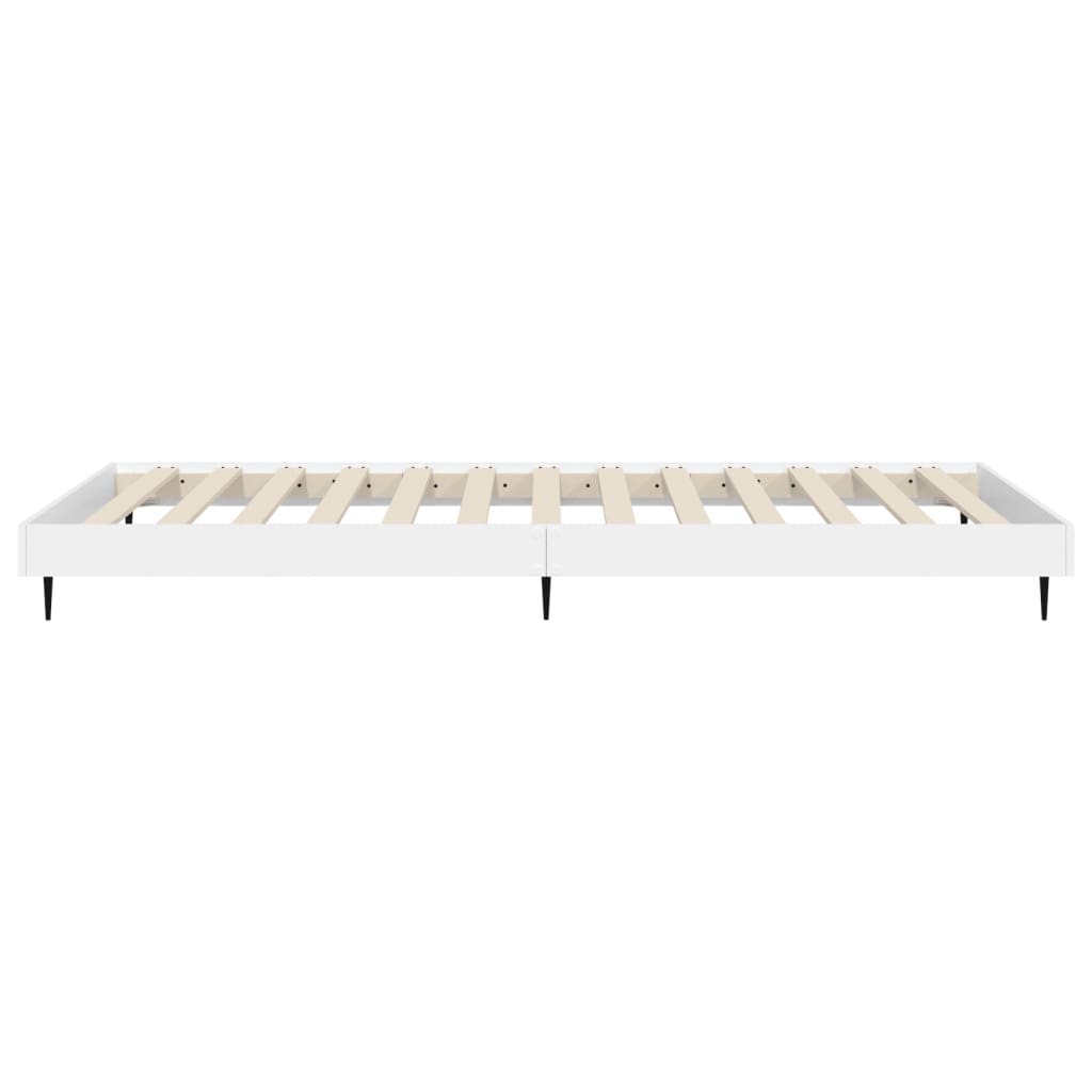Bedframe Bewerkt Hout Wit 90 x 200 cm