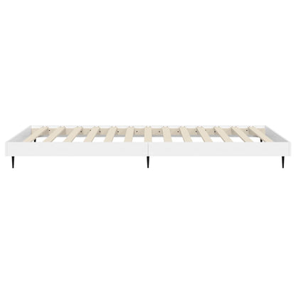 Bedframe Bewerkt Hout Wit 90 x 200 cm