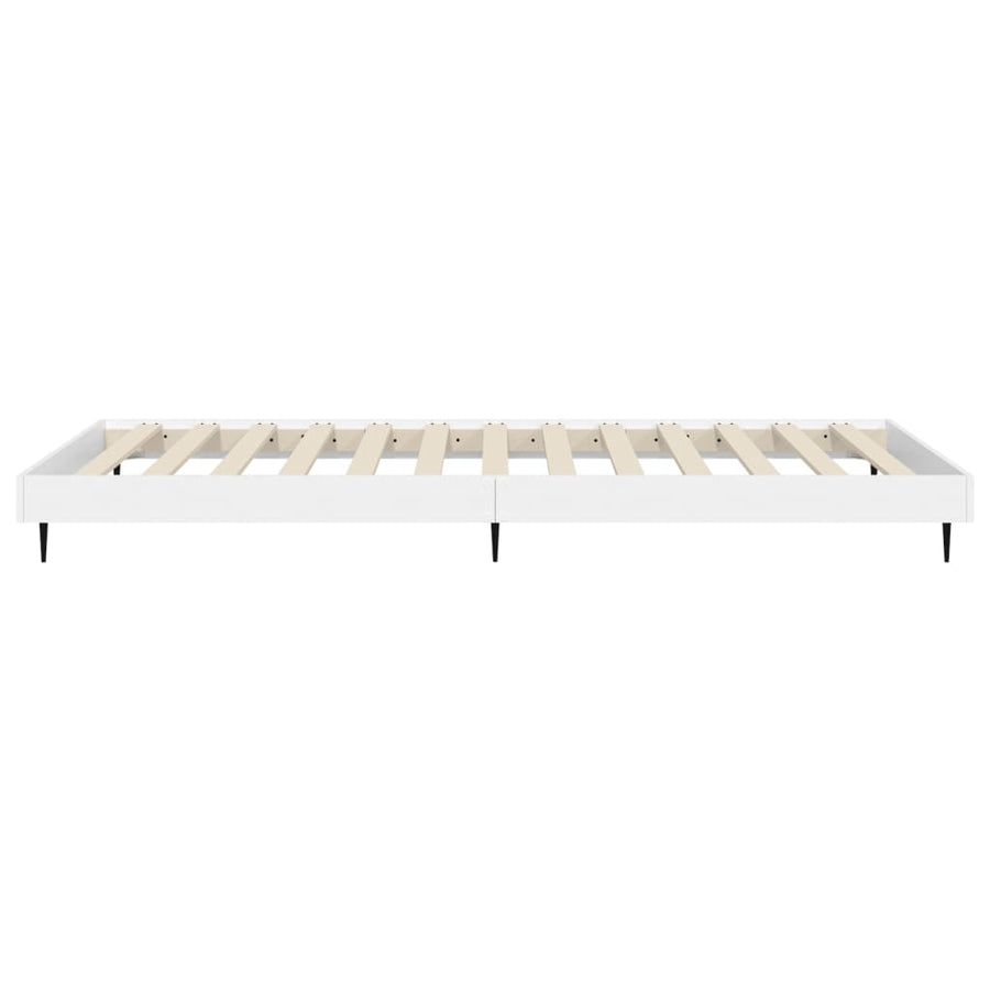 Bedframe Bewerkt Hout Wit 90 x 200 cm