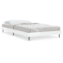 Bedframe Bewerkt Hout Hoogglans Wit 90 x 200 cm