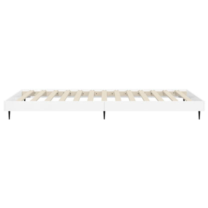 Bedframe Bewerkt Hout Hoogglans Wit 90 x 200 cm