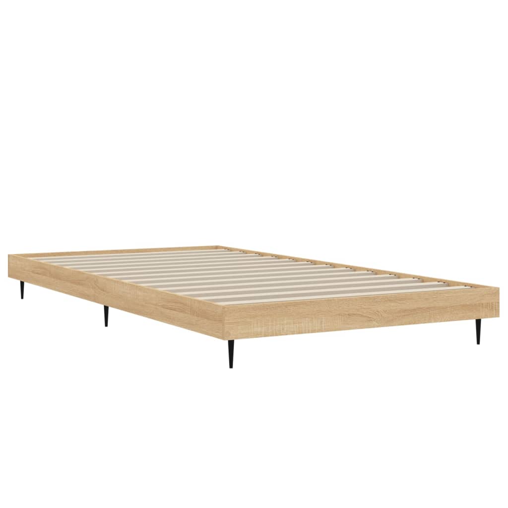 Bedframe Bewerkt Hout Kleurig Sonoma Eiken 90 x 200 cm