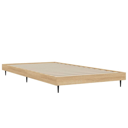 Bedframe Bewerkt Hout Kleurig Sonoma Eiken 90 x 200 cm