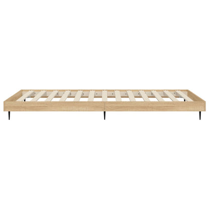 Bedframe Bewerkt Hout Kleurig Sonoma Eiken 90 x 200 cm