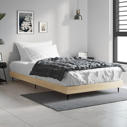 Bedframe Bewerkt Hout Kleurig Sonoma Eiken 90 x 200 cm