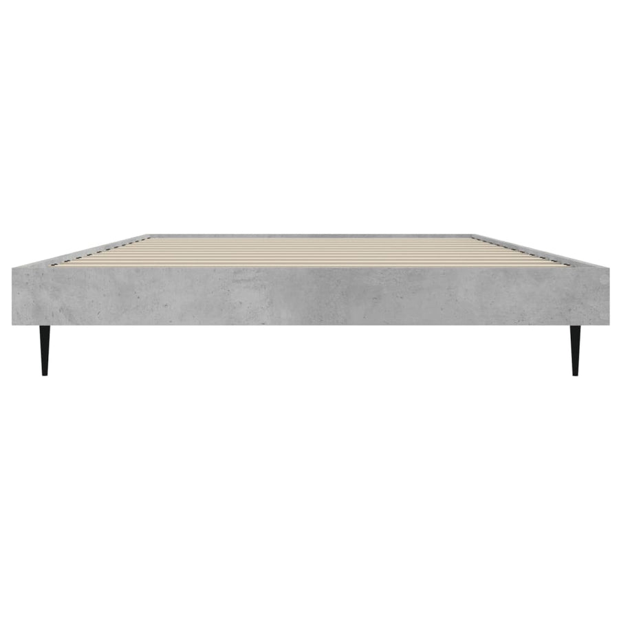 Bedframe Bewerkt Hout Betongrijs 90 x 200 cm