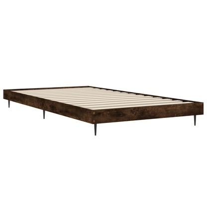 Bedframe Bewerkt Hout Kleurig Gerookt Eiken 90 x 200 cm