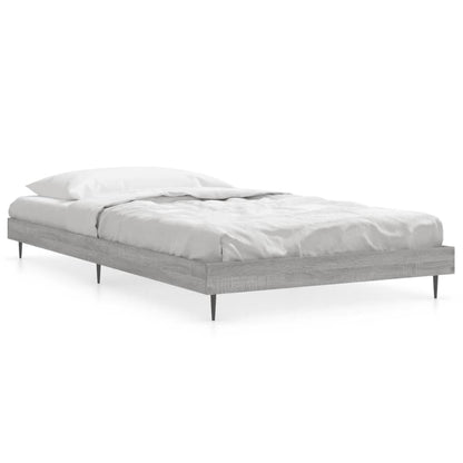 Bedframe Bewerkt Hout Eikenkleurig Grijs Sonoma 90 x 200 cm