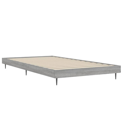 Bedframe Bewerkt Hout Eikenkleurig Grijs Sonoma 90 x 200 cm