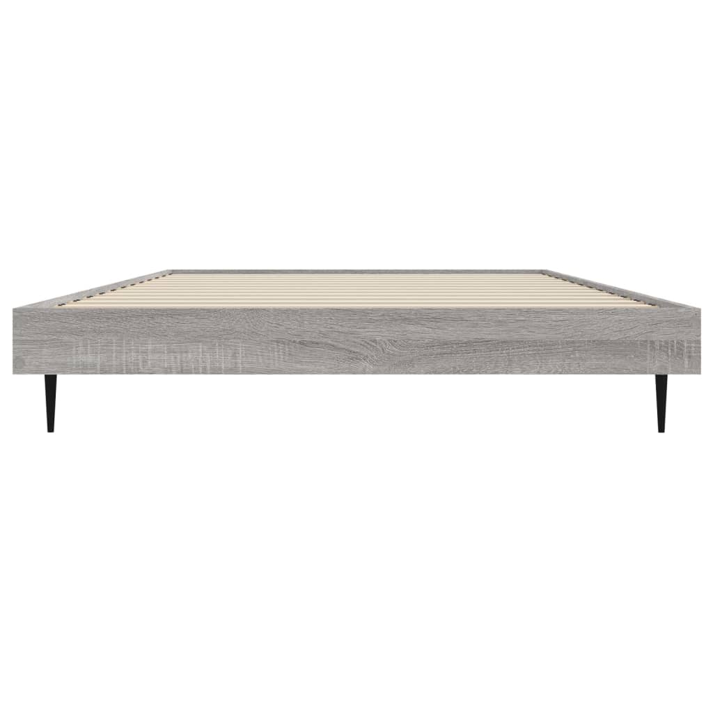 Bedframe Bewerkt Hout Eikenkleurig Grijs Sonoma 90 x 200 cm
