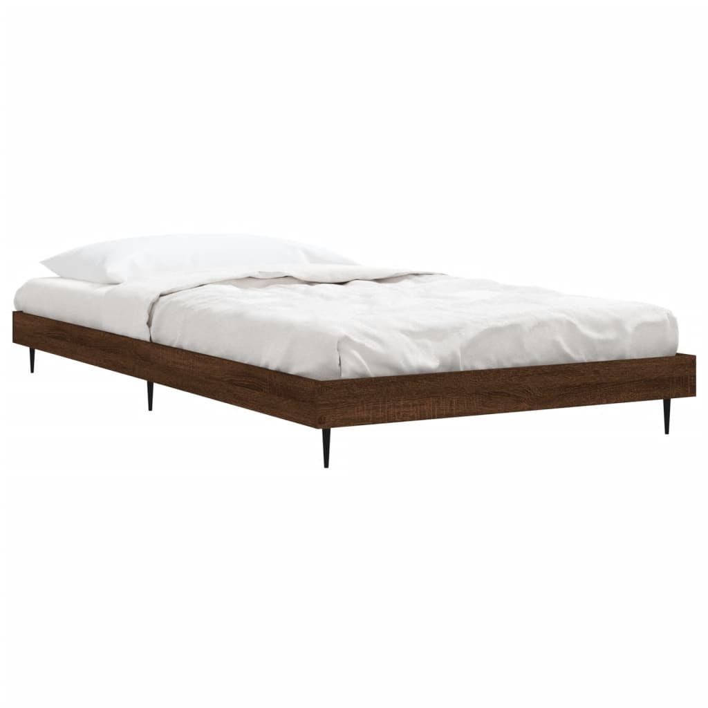 Bedframe Bewerkt Hout Bruin Eikenkleur 90 x 200 cm