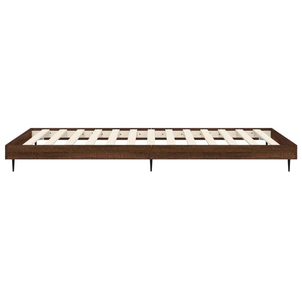 Bedframe Bewerkt Hout Bruin Eikenkleur 90 x 200 cm