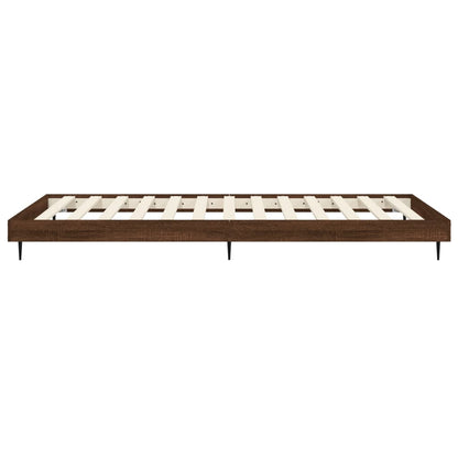 Bedframe Bewerkt Hout Bruin Eikenkleur 90 x 200 cm
