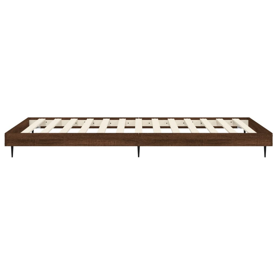 Bedframe Bewerkt Hout Bruin Eikenkleur 90 x 200 cm