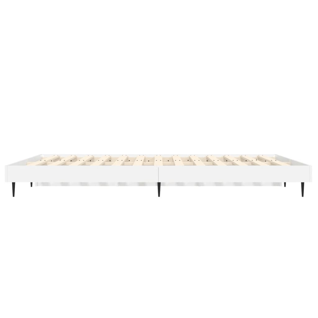 Bedframe Led Massief Hout Wit 140 x 190 cm