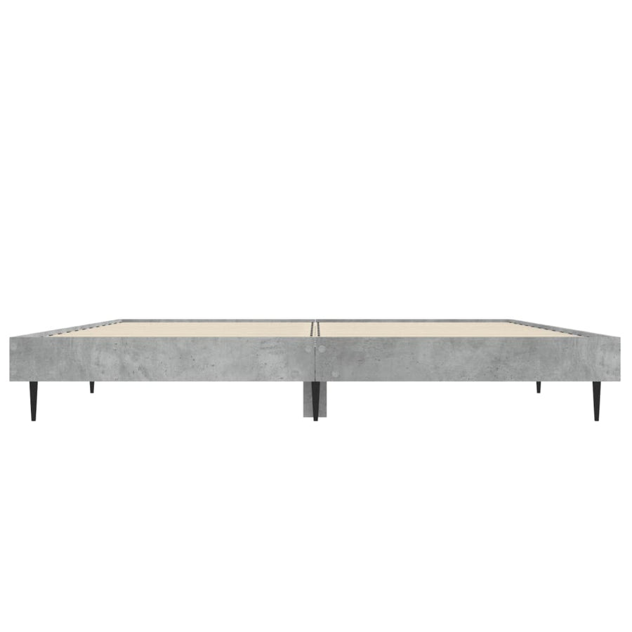 Bedframe Bewerkt Hout Betongrijs 140 x 190 cm