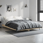 Bedframe 135x190 cm bewerkt hout sonoma eiken