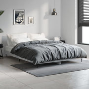 Bedframe 135x190 cm bewerkt hout betongrijs