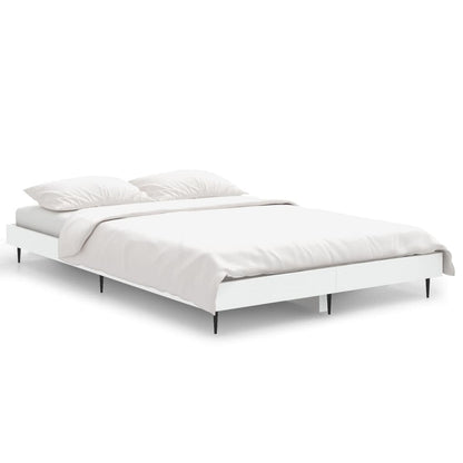 Bedframe Bewerkt Hout Wit 120 x 190 cm