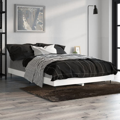Bedframe Bewerkt Hout Wit 120 x 190 cm