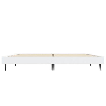 Bedframe Bewerkt Hout Wit 120 x 190 cm