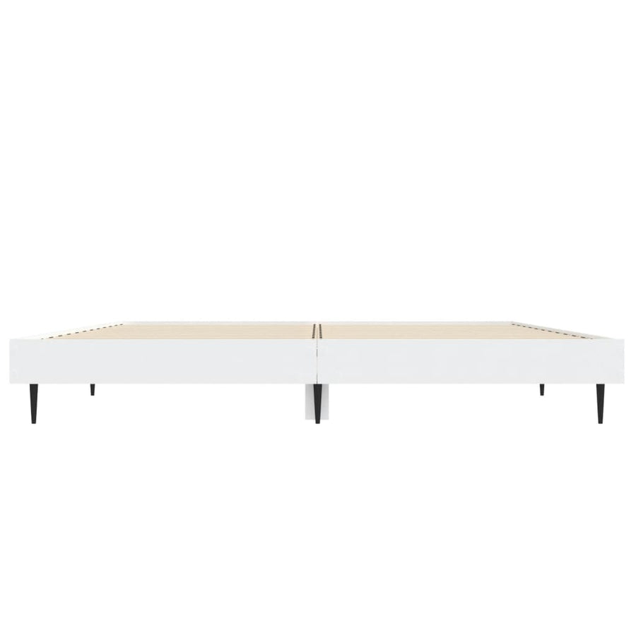 Bedframe Bewerkt Hout Wit 120 x 190 cm