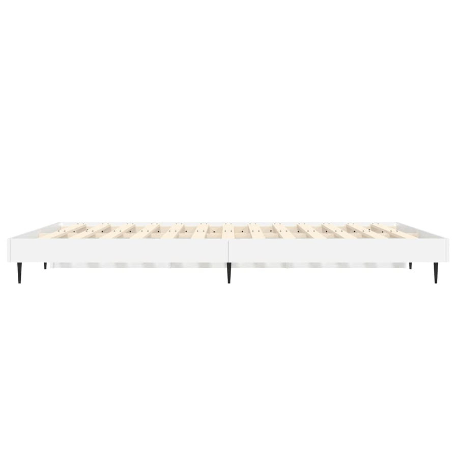 Bedframe Bewerkt Hout Wit 120 x 190 cm