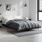 Carved black wooden bed frame 120x190 cm