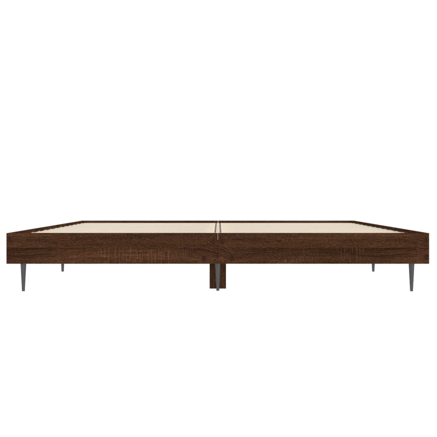 Bedframe Bewerkt Hout Bruin Eikenkleur 120 x 190 cm