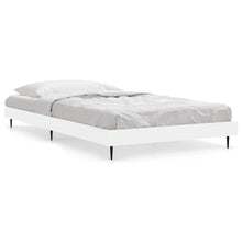 Bedframe Bewerkt Hout Wit 90 x 190 cm