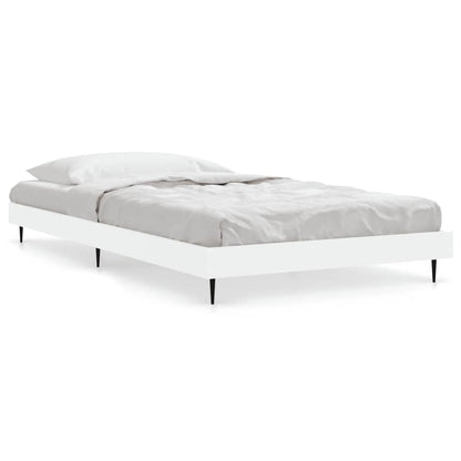 Bedframe Bewerkt Hout Wit 90 x 190 cm