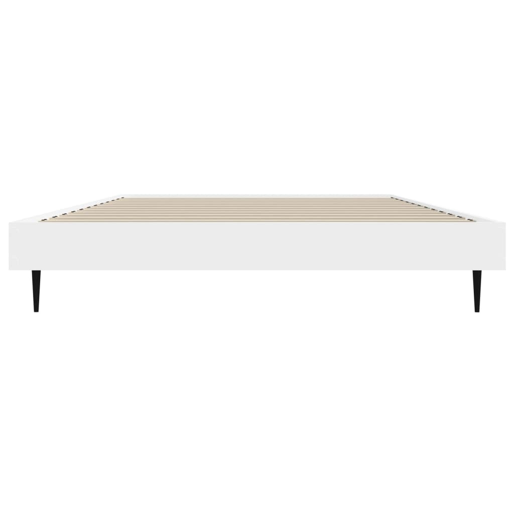 Bedframe Bewerkt Hout Wit 90 x 190 cm