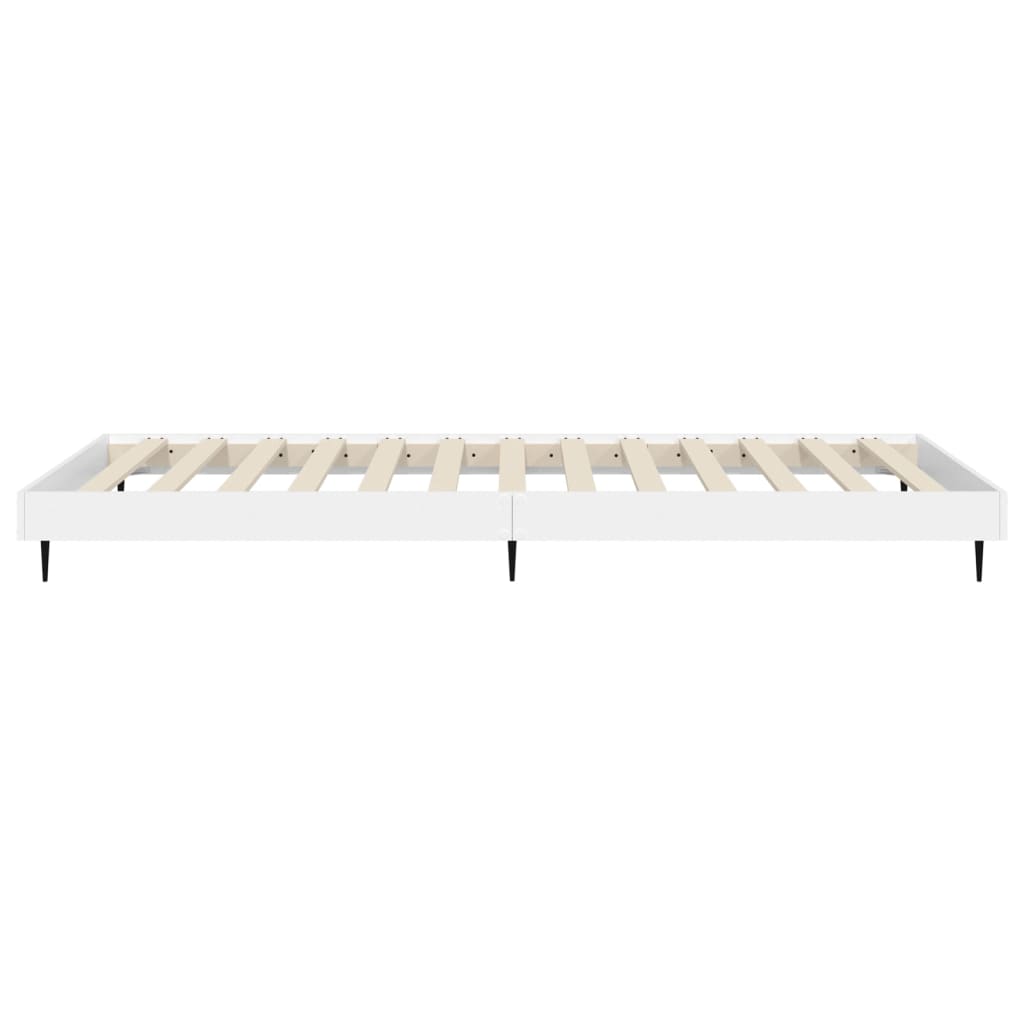 Bedframe Bewerkt Hout Wit 90 x 190 cm